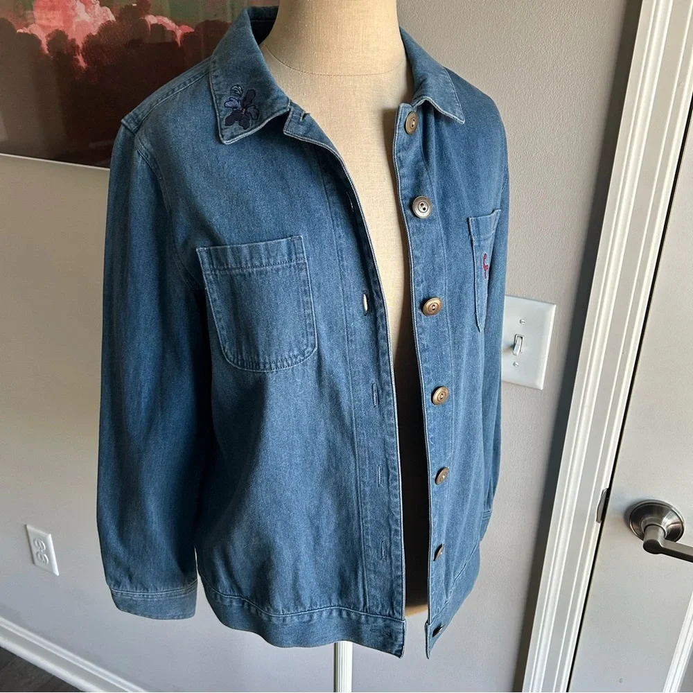 Vintage Breckenridge Embroidered Denim Shirt M/L Americana Western Y2K - Picture 3 of 10